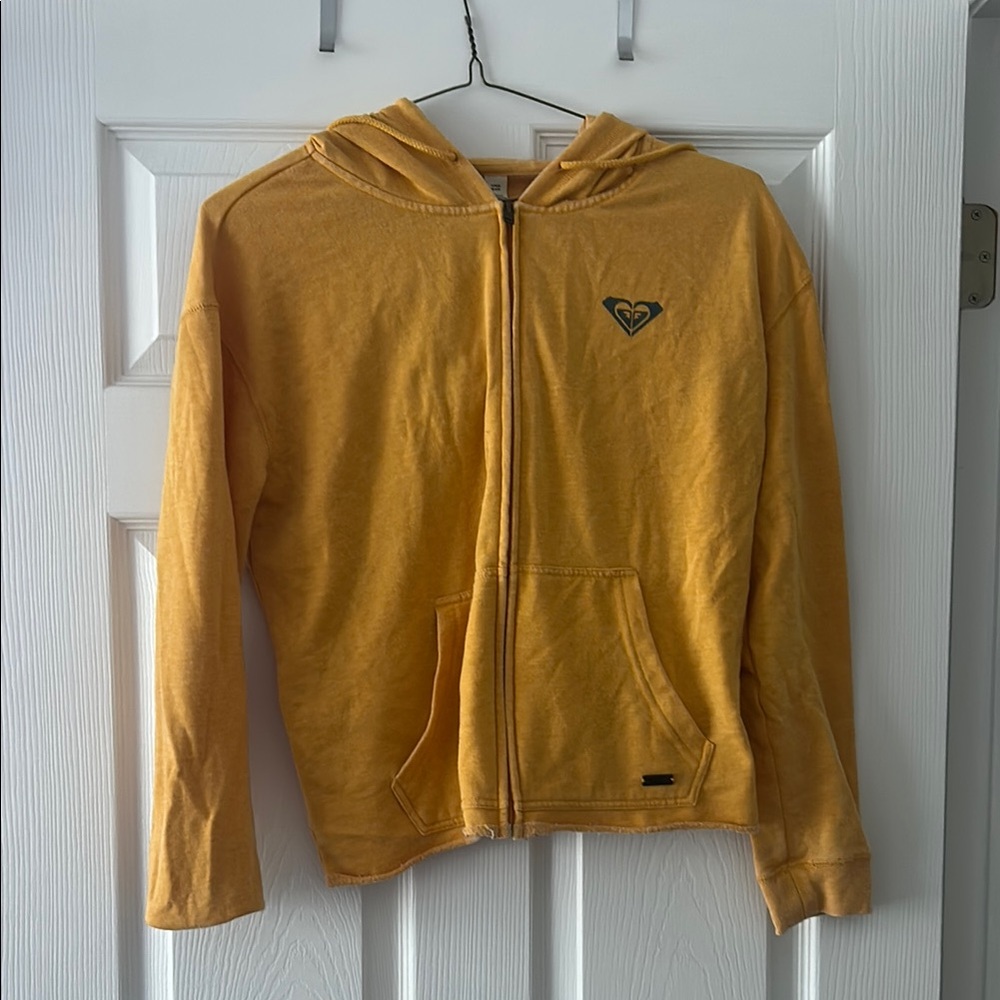 Roxy Mustard Yellow Hoodie with Logo